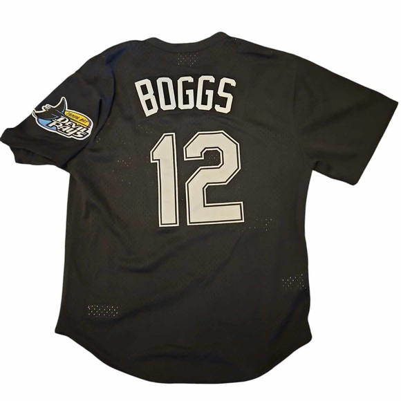 Mitchell & Ness Authentic Mesh BP Jersey Tampa Bay Rays 1998 Wade Boggs Medium - Picture 2 of 5